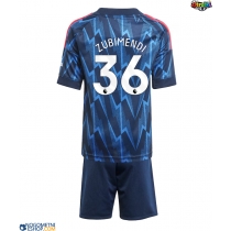 Otroški Nogometni dresi Arsenal Martin Zubimendi #36 Gostujoči 2025-26 Kratek Rokav (+ Kratke hlače)